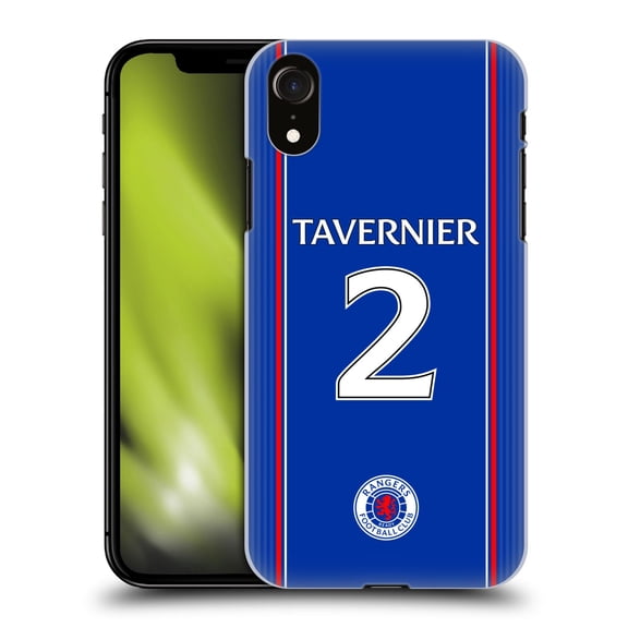 Head Case Designs Officially Licensed Rangers FC 2023/24 Players Home Kit James Tavernier Hard Back Case Compatible with Apple iPhone XR