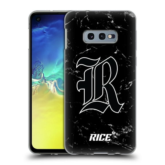 Head Case Designs Officially Licensed Rice University Rice University Black And White Marble Soft Gel Case Compatible with Samsung Galaxy S10e