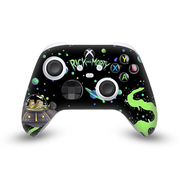 Head Case Designs Officially Licensed Rick And Morty Graphics The Space Cruiser Vinyl Sticker Skin Decal Compatible with Microsoft Xbox Series X / Series S Controller