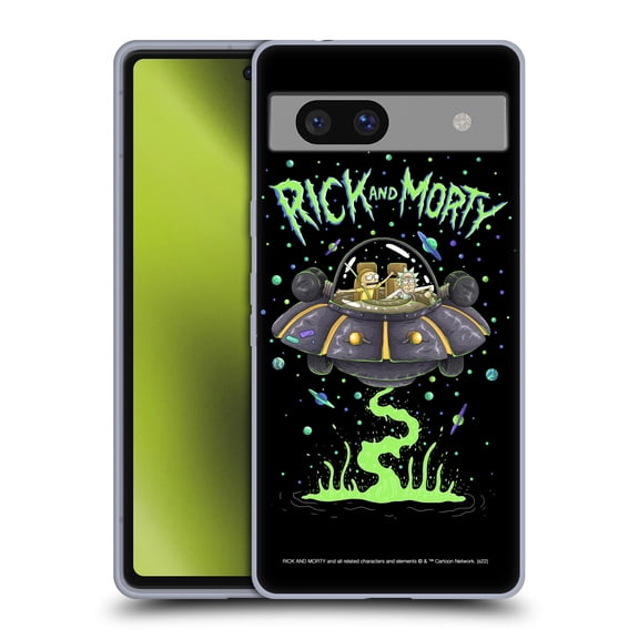 Head Case Designs Officially Licensed Rick And Morty Season 1 & 2 Graphics The Space Cruiser Soft Gel Case Compatible with Google Pixel 7a