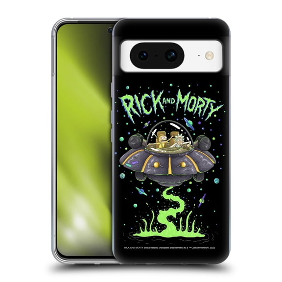 Head Case Designs Officially Licensed Rick And Morty Season 1 & 2 Graphics The Space Cruiser Soft Gel Case Compatible with Google Pixel 8
