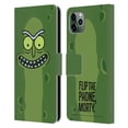 thumbnail image 1 of Head Case Designs Officially Licensed Rick And Morty Season 3 Graphics Pickle Rick Leather Book Wallet Case Cover Compatible with Apple iPhone 11 Pro Max, 1 of 6