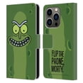 thumbnail image 1 of Head Case Designs Officially Licensed Rick And Morty Season 3 Graphics Pickle Rick Leather Book Wallet Case Cover Compatible with Apple iPhone 14 Pro, 1 of 6
