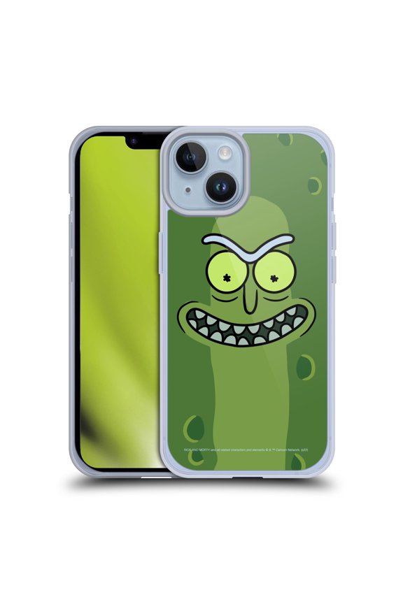 Officially Licensed Rick And Morty Season 3 Graphics Pickle Rick Soft Gel Case Compatible with Apple iPhone 14