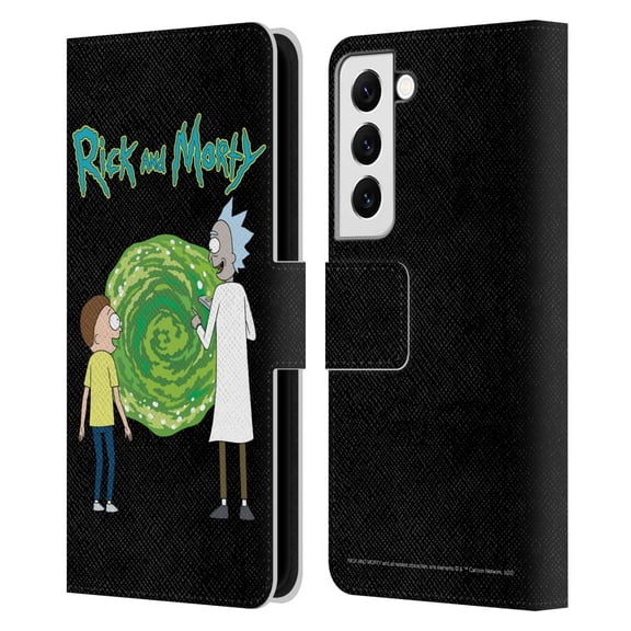 Head Case Designs Officially Licensed Rick And Morty Season 5 Graphics Character Art Leather Book Wallet Case Cover Compatible with Samsung Galaxy S22 5G