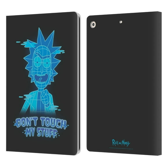 Head Case Designs Officially Licensed Rick And Morty Season 5 Graphics Don't Touch My Stuff Leather Book Wallet Case Cover Compatible with Apple iPad 10.2 2019/2020/2021
