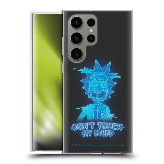 Head Case Designs Officially Licensed Rick And Morty Season 5 Graphics Don't Touch My Stuff Soft Gel Case Compatible with Samsung Galaxy S23 Ultra 5G