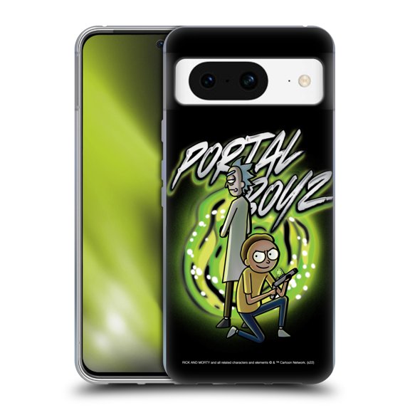 Head Case Designs Officially Licensed Rick And Morty Season 5 Graphics Portal Boyz Soft Gel Case Compatible with Google Pixel 8