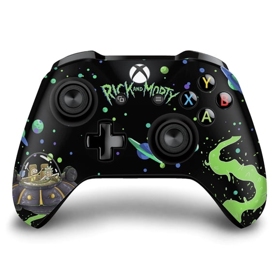 Head Case Designs Officially Licensed Rick And Morty Graphics The Space Cruiser Vinyl Sticker Skin Decal Cover Compatible with Microsoft Xbox One S / X Controller
