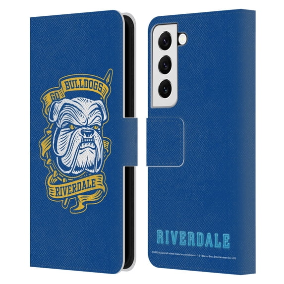 Head Case Designs Officially Licensed Riverdale Art Go Bulldogs Leather Book Wallet Case Cover Compatible with Samsung Galaxy S22 5G