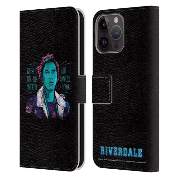 Head Case Designs Officially Licensed Riverdale Art Jughead Jones Leather Book Wallet Case Cover Compatible with Apple iPhone 15 Pro Max