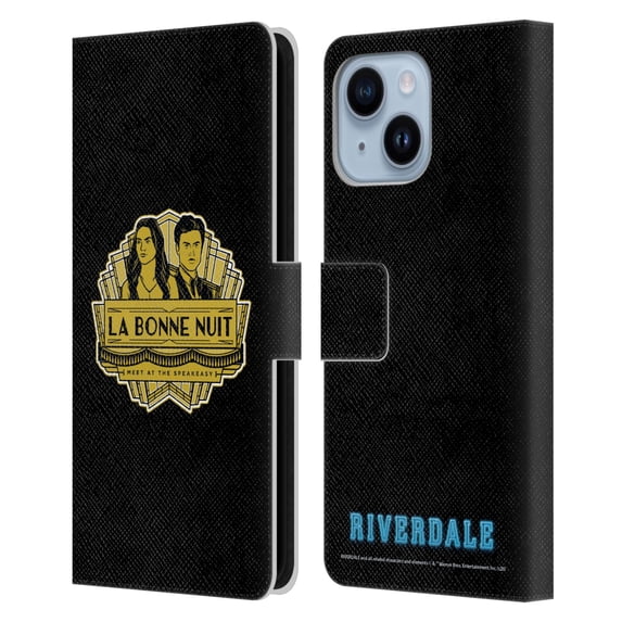 Head Case Designs Officially Licensed Riverdale Art La Bonne Nuit Leather Book Wallet Case Cover Compatible with Apple iPhone 14 Plus
