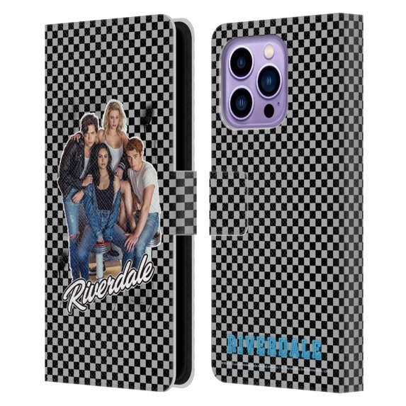 Head Case Designs Officially Licensed Riverdale Art Riverdale Cast 1 Leather Book Wallet Case Cover Compatible with Apple iPhone 14 Pro Max