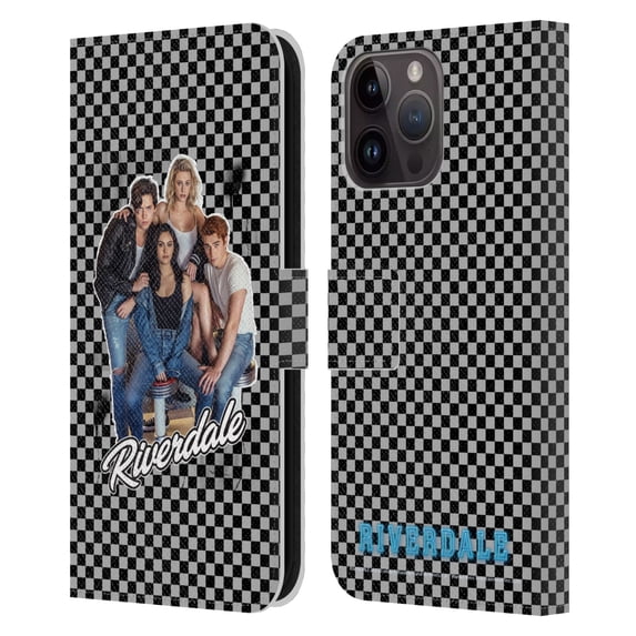 Head Case Designs Officially Licensed Riverdale Art Riverdale Cast 1 Leather Book Wallet Case Cover Compatible with Apple iPhone 15 Pro Max