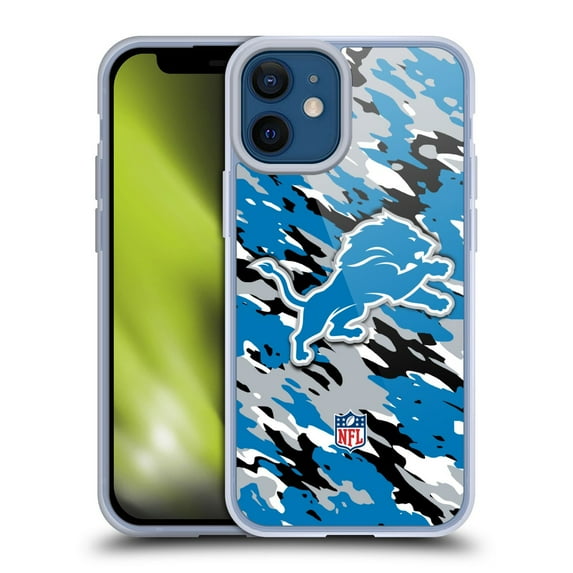 Head Case Designs NFL Detroit Lions Logo Camou Soft Gel Case for Apple iPhone 12 Mini
