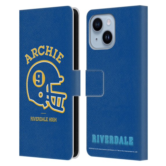 Head Case Designs Officially Licensed Riverdale Graphic Art Archie Football Helmet Leather Book Wallet Case Cover Compatible with Apple iPhone 14 Plus