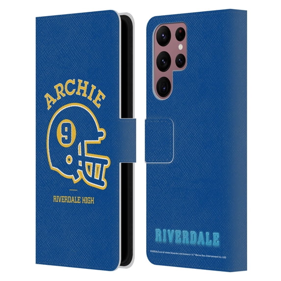Head Case Designs Officially Licensed Riverdale Graphic Art Archie Football Helmet Leather Book Wallet Case Cover Compatible with Samsung Galaxy S22 Ultra 5G