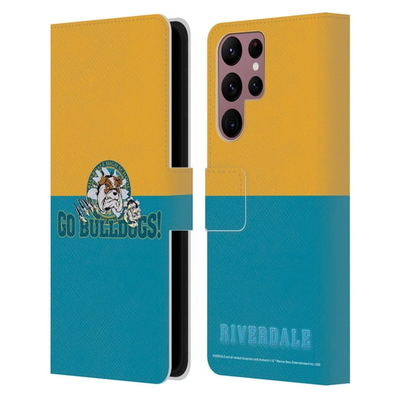 Head Case Designs Officially Licensed Riverdale Graphic Art Go Bulldogs! Leather Book Wallet Case Cover Compatible with Samsung Galaxy S22 Ultra 5G