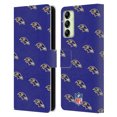 thumbnail image 1 of Head Case Designs NFL Baltimore Ravens Artwork Patterns Leather Book Wallet Case Cover For Samsung Galaxy A14 5G, 1 of 6