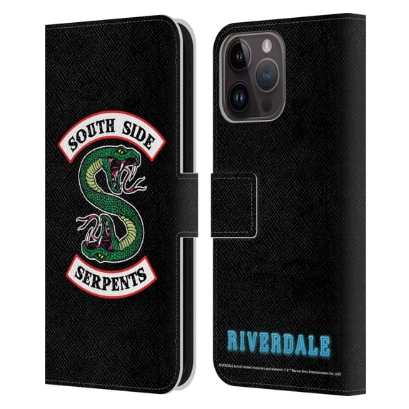 Head Case Designs Officially Licensed Riverdale Graphic Art South Side Serpents Leather Book Wallet Case Cover Compatible with Apple iPhone 15 Pro Max