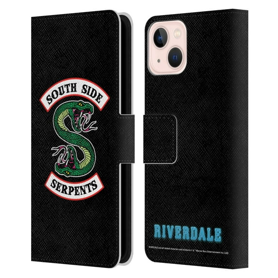 Head Case Designs Officially Licensed Riverdale Graphic Art South Side Serpents Leather Book Wallet Case Cover Compatible with Apple iPhone 13