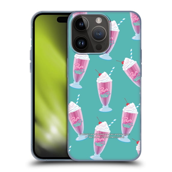 Head Case Designs Officially Licensed Riverdale Graphics 2 Pop's Milkshake Pattern Soft Gel Case Compatible with Apple iPhone 15 Pro