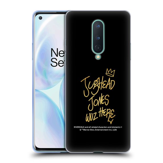 Head Case Designs Officially Licensed Riverdale Jughead Jones Jughead Wuz Here Black Gold Soft Gel Case Compatible with OnePlus 8 5G