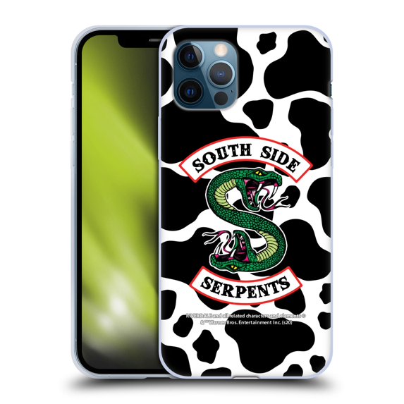 Head Case Designs Officially Licensed Riverdale South Side Serpents Cow Logo Soft Gel Case Compatible with Apple iPhone 12 / iPhone 12 Pro