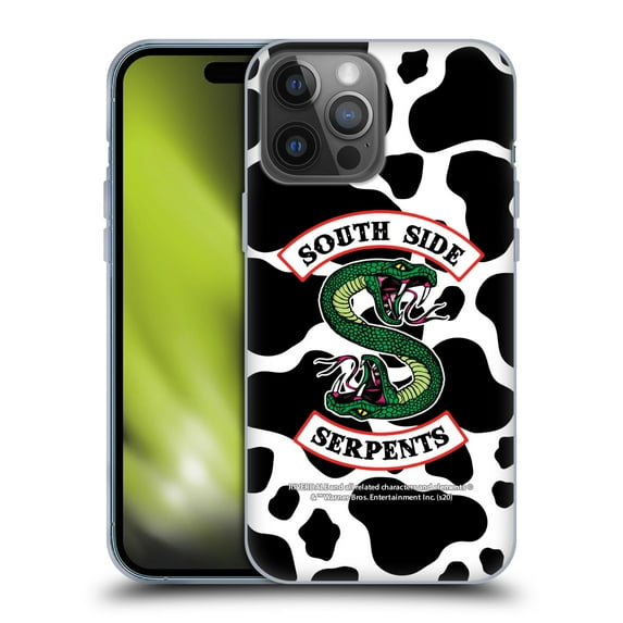 Head Case Designs Officially Licensed Riverdale South Side Serpents Cow Logo Soft Gel Case Compatible with Apple iPhone 14 Pro Max