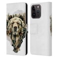 thumbnail image 1 of Head Case Designs Officially Licensed Riza Peker Animals Bear Leather Book Wallet Case Cover Compatible with Apple iPhone 15 Pro, 1 of 6