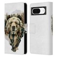 thumbnail image 1 of Head Case Designs Officially Licensed Riza Peker Animals Bear Leather Book Wallet Case Cover Compatible with Google Pixel 8, 1 of 6
