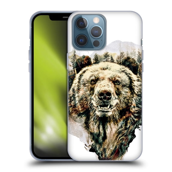 Head Case Designs Officially Licensed Riza Peker Animals Bear Soft Gel Case Compatible with Apple iPhone 13 Pro Max