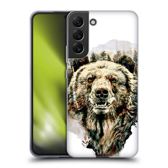 Head Case Designs Officially Licensed Riza Peker Animals Bear Soft Gel Case Compatible with Samsung Galaxy S22+ 5G