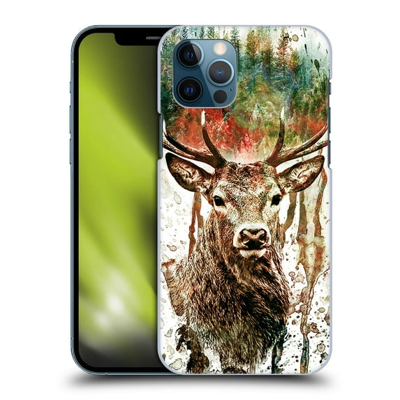 Head Case Designs Officially Licensed Riza Peker Animals Deer Hard Back Case Compatible with Apple iPhone 12 / iPhone 12 Pro