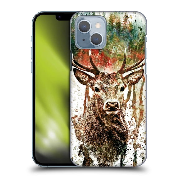 Head Case Designs Officially Licensed Riza Peker Animals Deer Hard Back Case Compatible with Apple iPhone 14