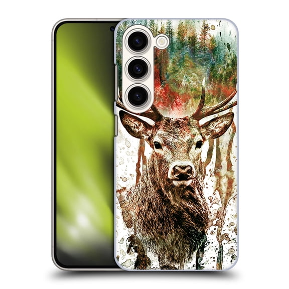 Head Case Designs Officially Licensed Riza Peker Animals Deer Hard Back Case Compatible with Samsung Galaxy S23 5G