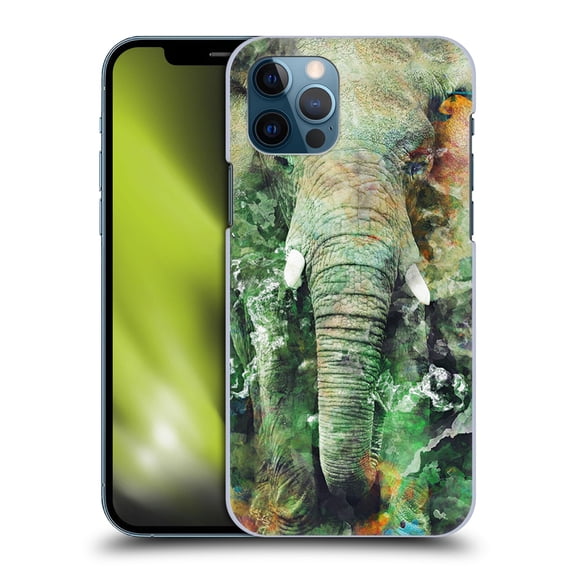 Head Case Designs Officially Licensed Riza Peker Animals Elephant Hard Back Case Compatible with Apple iPhone 12 / iPhone 12 Pro