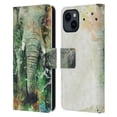 thumbnail image 1 of Head Case Designs Officially Licensed Riza Peker Animals Elephant Leather Book Wallet Case Cover Compatible with Apple iPhone 15, 1 of 6