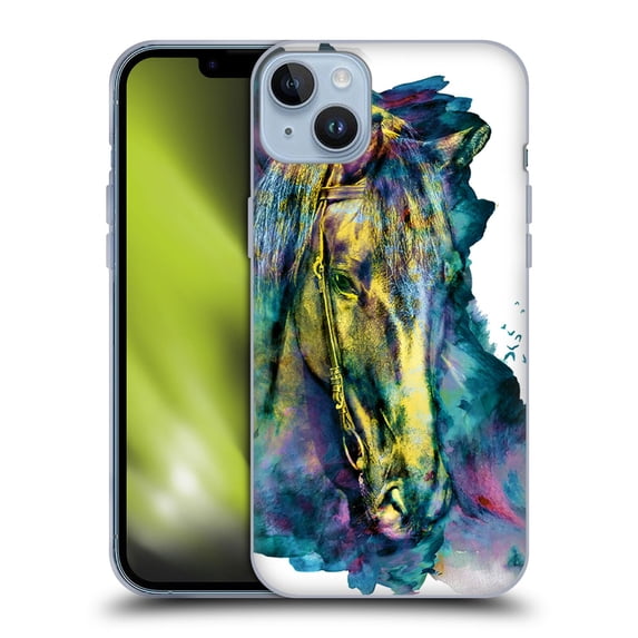 Head Case Designs Officially Licensed Riza Peker Animals Horse Soft Gel Case Compatible with Apple iPhone 14 Plus
