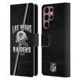 thumbnail image 1 of Head Case Designs NFL Las Vegas Raiders Logo Art Football Stripes 100th Leather Book Wallet Case Cover For Samsung Galaxy S22 Ultra 5G, 1 of 6