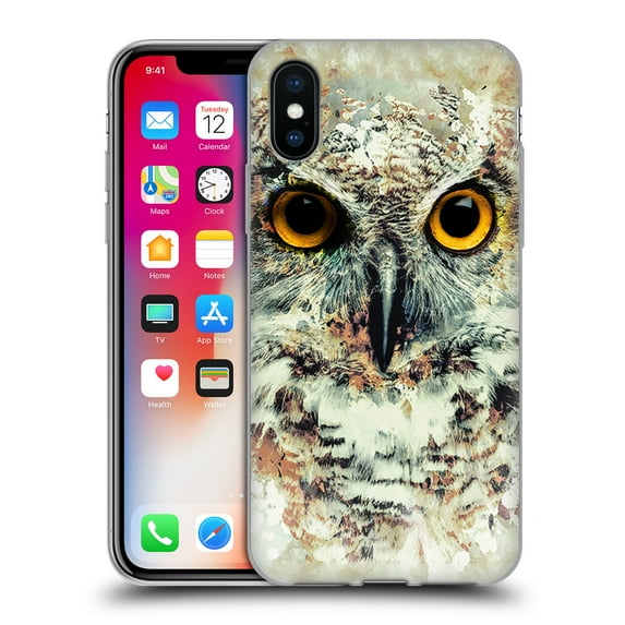 Head Case Designs Officially Licensed Riza Peker Animals Owl II Soft Gel Case Compatible with Apple iPhone X / iPhone XS