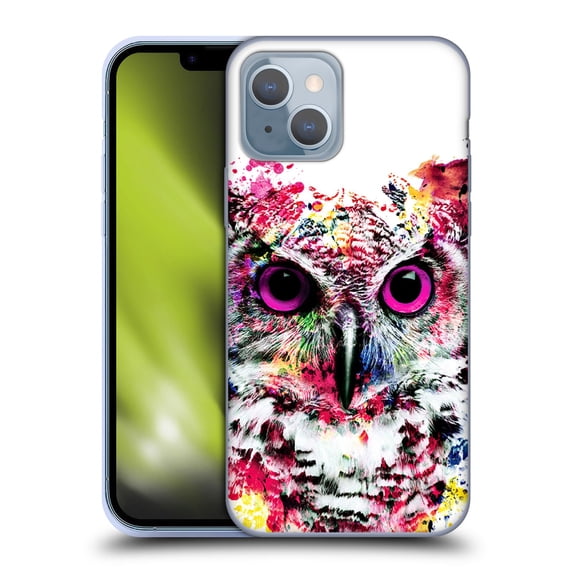 Head Case Designs Officially Licensed Riza Peker Animals Owl Soft Gel Case Compatible with Apple iPhone 14