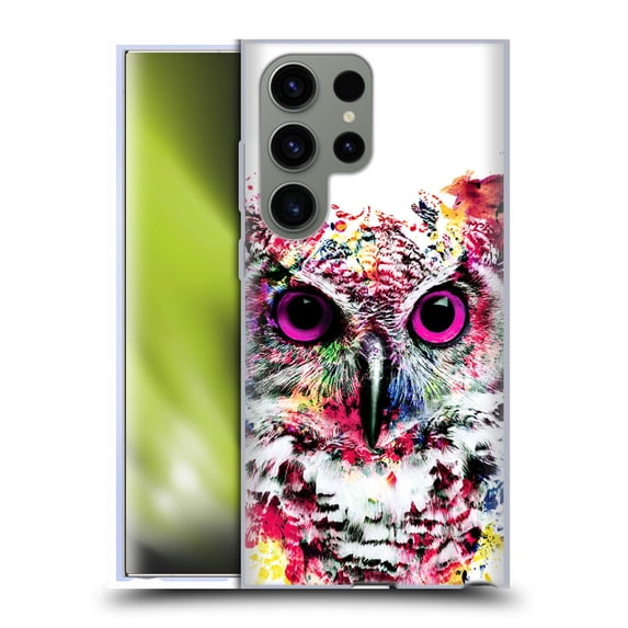 Head Case Designs Officially Licensed Riza Peker Animals Owl Soft Gel Case Compatible with Samsung Galaxy S23 Ultra 5G