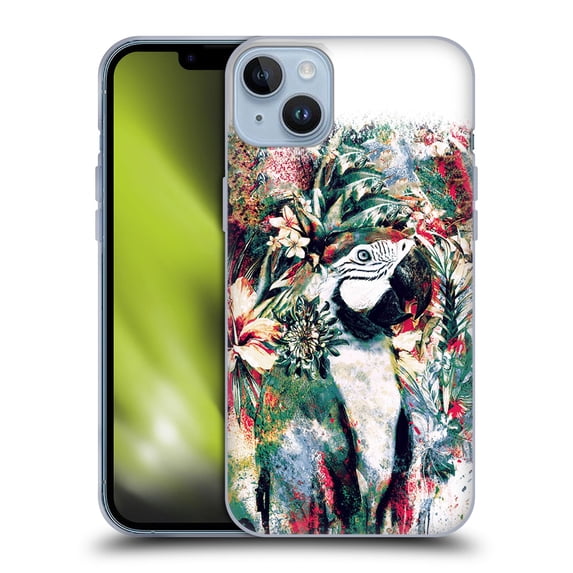 Head Case Designs Officially Licensed Riza Peker Animals Parrot Soft Gel Case Compatible with Apple iPhone 14 Plus