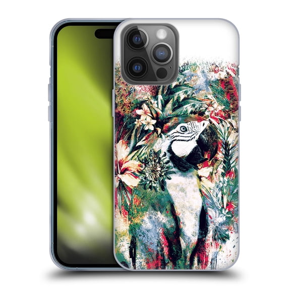 Head Case Designs Officially Licensed Riza Peker Animals Parrot Soft Gel Case Compatible with Apple iPhone 14 Pro Max