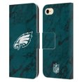 thumbnail image 1 of Head Case Designs NFL Philadelphia Eagles Graphics Coloured Marble Leather Book Wallet Case Cover For Apple iPhone 7 / 8 / SE 2020 & 2022, 1 of 6