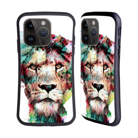 Head Case Designs Officially Licensed Riza Peker Animals The King Hybrid Case Compatible with Apple iPhone 15 Pro