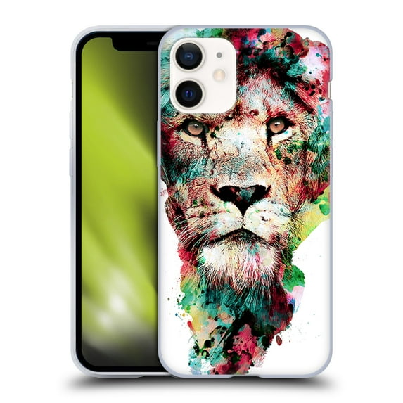 Head Case Designs Officially Licensed Riza Peker Animals The King Soft Gel Case Compatible with Apple iPhone 12 Mini