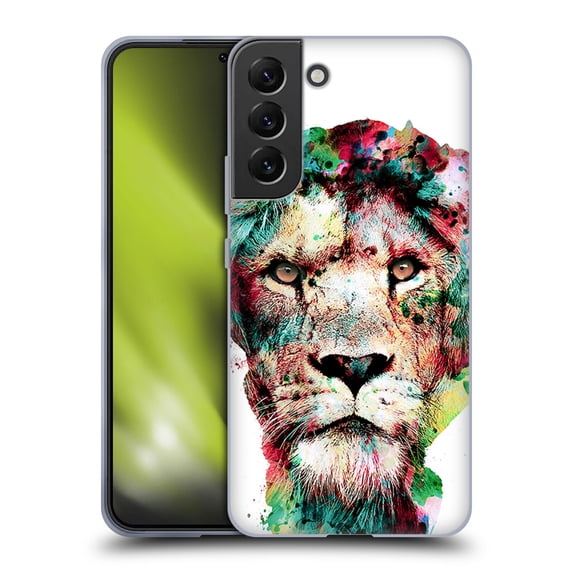 Head Case Designs Officially Licensed Riza Peker Animals The King Soft Gel Case Compatible with Samsung Galaxy S22+ 5G