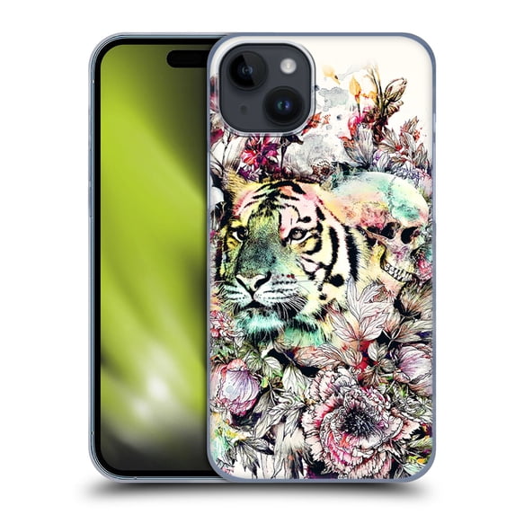Head Case Designs Officially Licensed Riza Peker Animals Tiger Hard Back Case Compatible with Apple iPhone 15 Plus